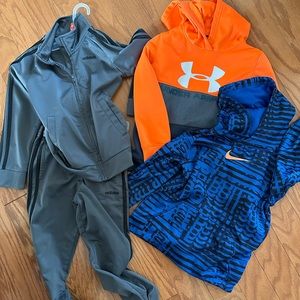 Boys (children) size 6 excellent condition adidas track suit and Nike & UA